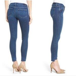PAIGE Skyline Ankle Peg Raw Step Hem Jeans Size 30